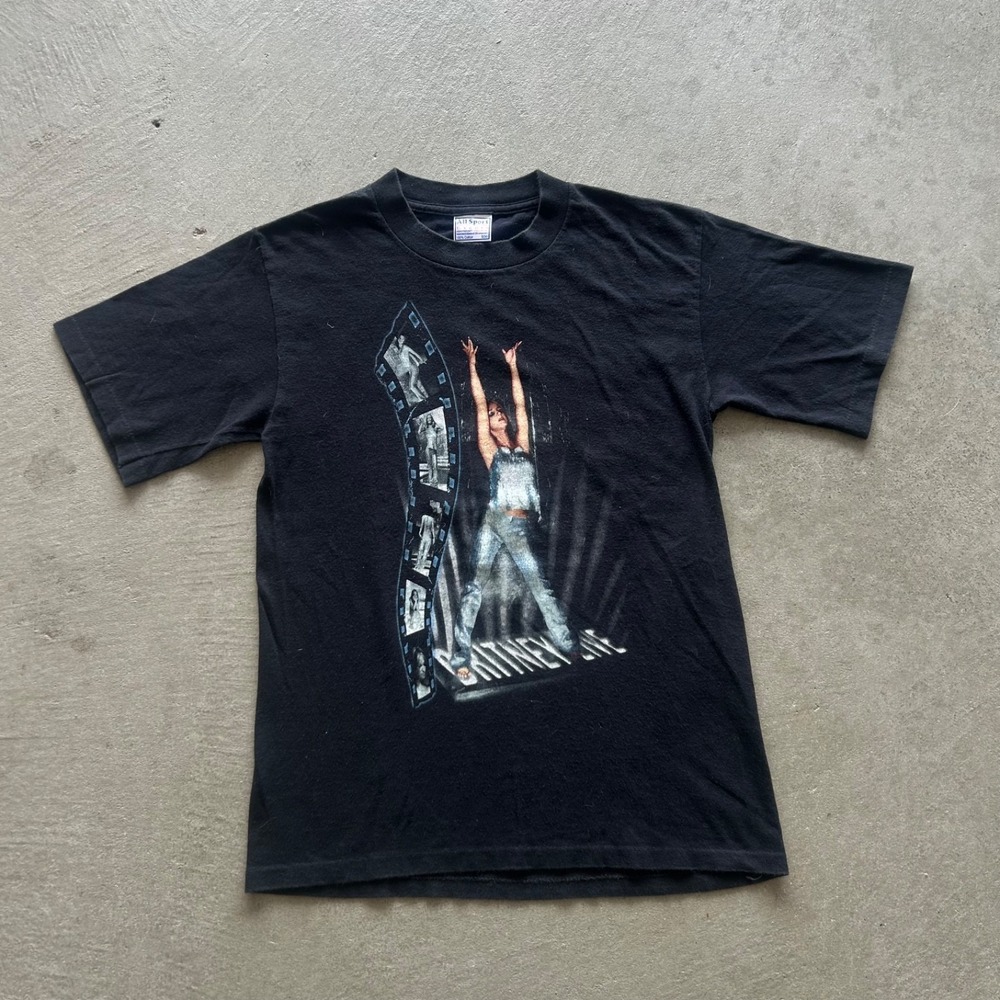 Vintage Britney Spears Live 2000 Shirt Adult Small Black Tour Concert